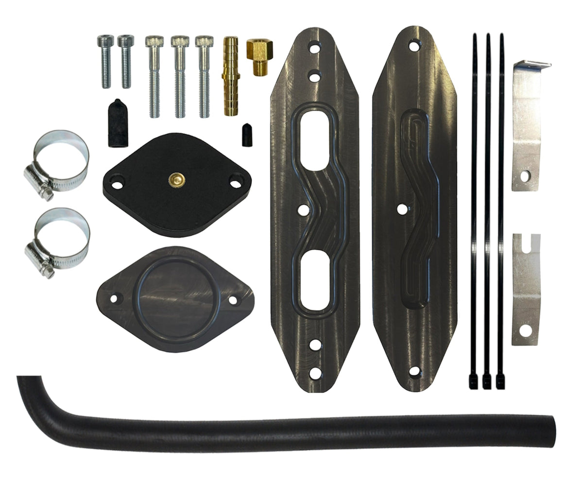 FLO~PRO EGR Cooler Upgrade Kit | 2011-2024 Ford 6.7L Powerstroke F250-F550 - 2011-2015 with Pass-Through Plate