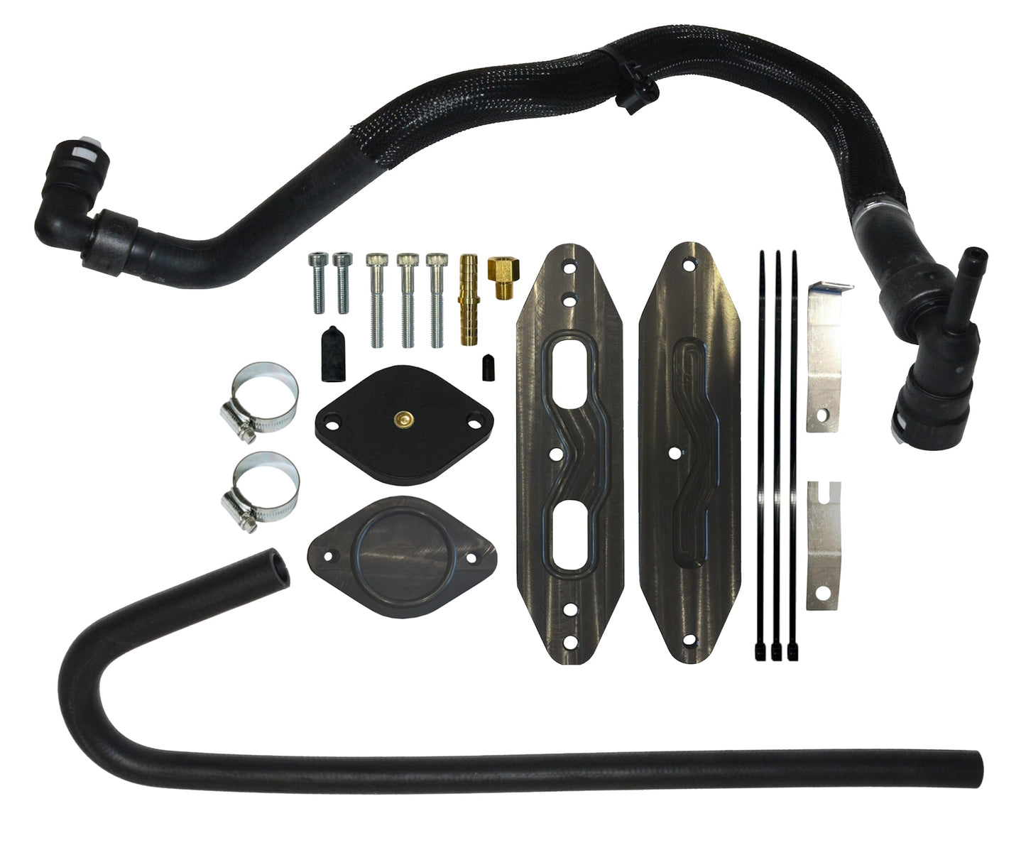 FLO~PRO EGR Cooler Upgrade Kit | 2011-2024 Ford 6.7L Powerstroke F250-F550 - 2015.5-2016 with Pass-Through Plate