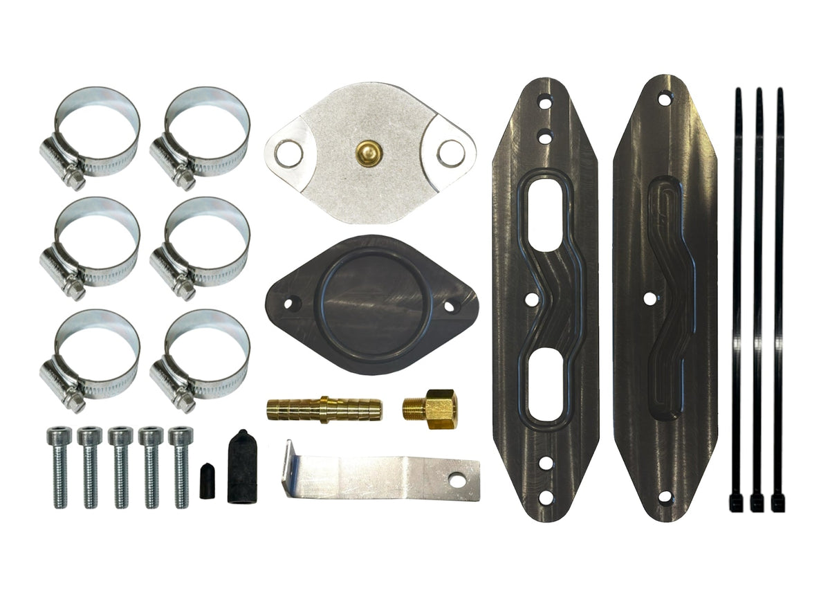 FLO~PRO EGR Cooler Upgrade Kit | 2011-2024 Ford 6.7L Powerstroke F250-F550 - 2020-2024 with Pass-Through Plate